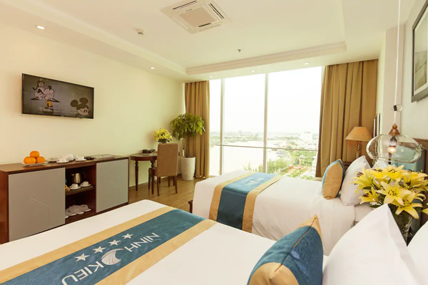 An image labelled  Deluxe River View Twin Room