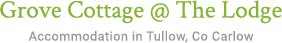 An image labelled Grove Cottage @ The Lodge Logo