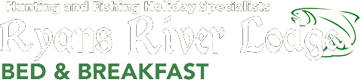 An image labelled Ryan’s River Lodge B&B Logo