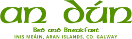 An image labelled An Dún B&B - Inis Meáin Accommodation Logo