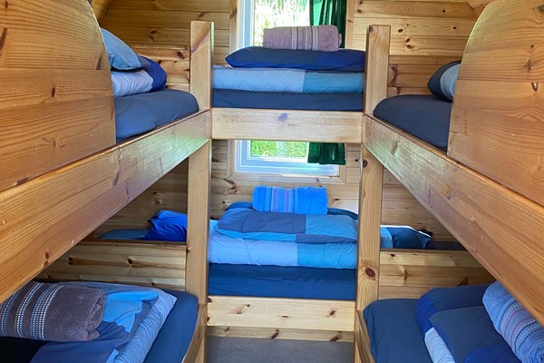 An image labelled Glamping Pod 3 Bunk Beds